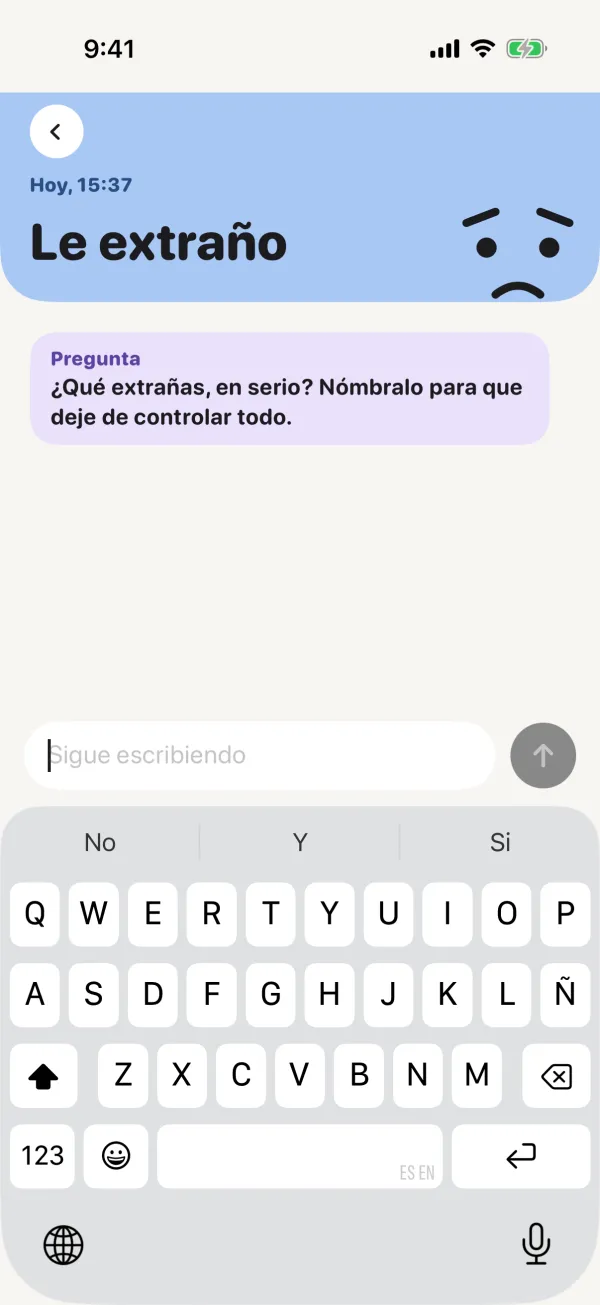 Un mensaje en No Contact que nunca se envió.